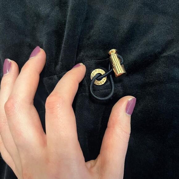 Nine West Active Black Velvet Zip Up Hoodie Large - Picture 6 of 9